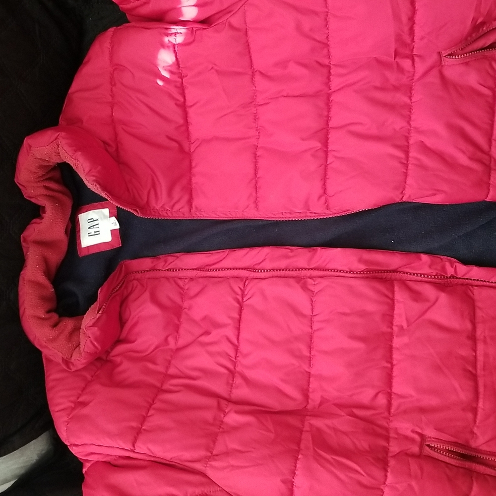 Red used puffer coat